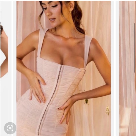 NEW House of CB Cate ruched minidress, SIZE SMALL 1040 - Picture 4 of 8